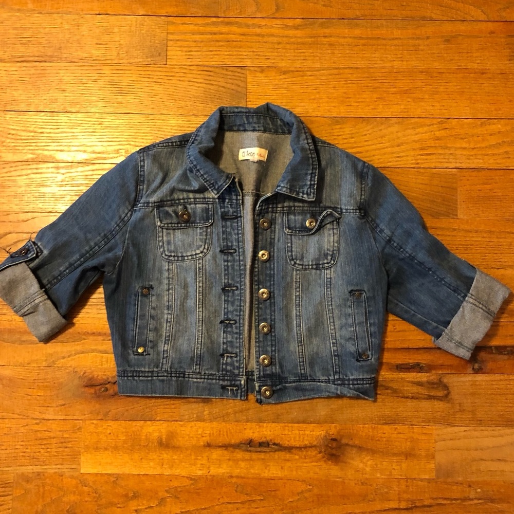 Ci Sono by Canalini Junior Denim Blue Jean Jacket Medium/Large